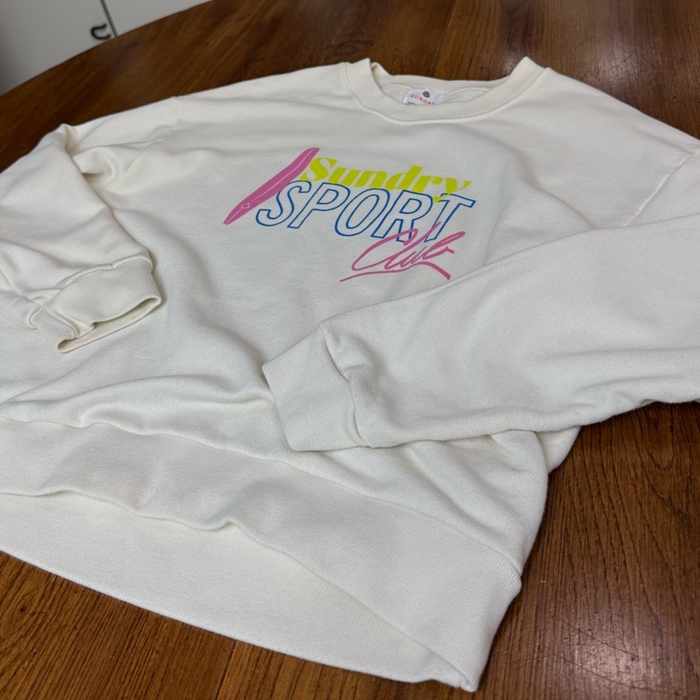 Sundry Sport Club Sweatshirt, Size Medium, Casual Pullover Clean Girl Sweater - Picture 12 of 12